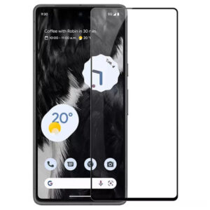 Folie COMANDO Ultra Thin Proof compatibila cu Google Pixel 7, Rezistenta ridicata la socuri, Acoperire completa a ecranului, Lipici adeziv pe intreaga suprafata, 0,3 mm, Cadru negru