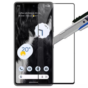 Folie COMANDO Ultra Thin Proof compatibila cu Google Pixel 7, Rezistenta ridicata la socuri, Acoperire completa a ecranului, Lipici adeziv pe intreaga suprafata, 0,3 mm, Cadru negru - 2