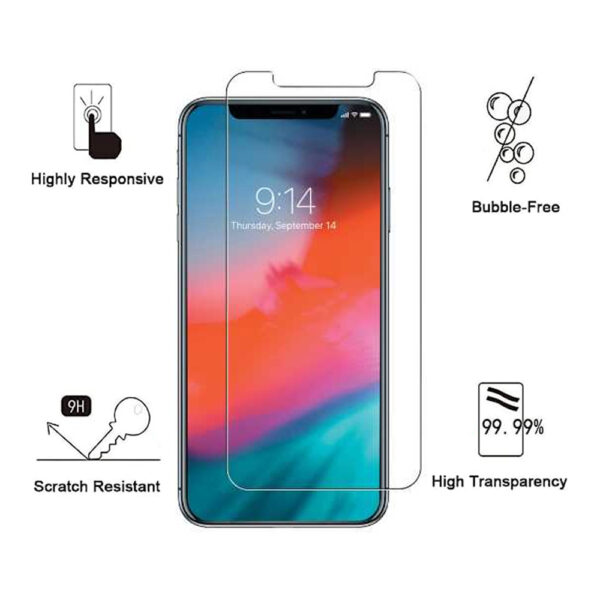 Folie de protectie compatibila cu Apple iPhone X / XS, 9H Cushion Glass, Complete Bonding, Case-Friendly, Clar - 2