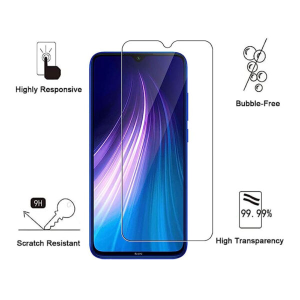 Folie de protectie compatibila cu Xiaomi Redmi Note 8, 9H Cushion Glass, Complete Bonding, Case-Friendly, Clar - 2