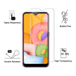 Folie de protectie compatibila cu Samsung Galaxy A01, 9H Cushion Glass, Complete Bonding, Case-Friendly, Clar - 2