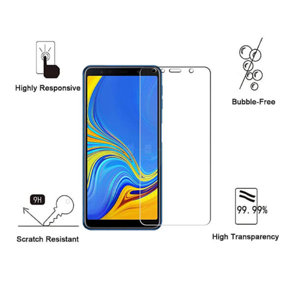 Folie de protectie compatibila cu Samsung Galaxy A7 2018, 9H Cushion Glass, Complete Bonding, Case-Friendly, Clar - 2