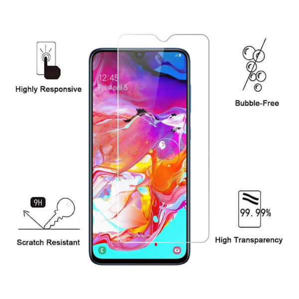 Folie de protectie compatibila cu Samsung Galaxy A70s, 9H Cushion Glass, Complete Bonding, Case-Friendly, Clar - 2