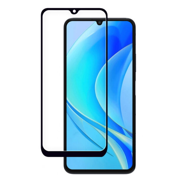 Folie COMANDO Ultra Thin Proof compatibila cu Huawei nova Y70, Rezistenta ridicata la socuri, Acoperire completa a ecranului, Lipici adeziv pe intreaga suprafata, 0,3 mm, Cadru negru