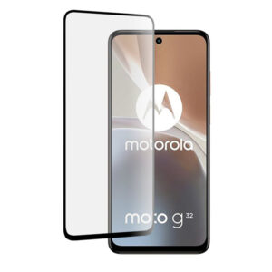 Folie COMANDO Ultra Thin Proof compatibila cu Motorola Moto G32, Rezistenta ridicata la socuri, Acoperire completa a ecranului, Lipici adeziv pe intreaga suprafata, 0,3 mm, Cadru negru