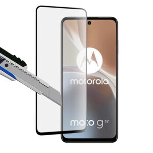 Folie COMANDO Ultra Thin Proof compatibila cu Motorola Moto G32, Rezistenta ridicata la socuri, Acoperire completa a ecranului, Lipici adeziv pe intreaga suprafata, 0,3 mm, Cadru negru - 2