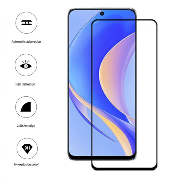 Folie COMANDO Ultra Thin Proof compatibila cu Huawei Nova Y90, Rezistenta ridicata la socuri, Acoperire completa a ecranului, Lipici adeziv pe intreaga suprafata, 0,3 mm, Cadru negru - 3