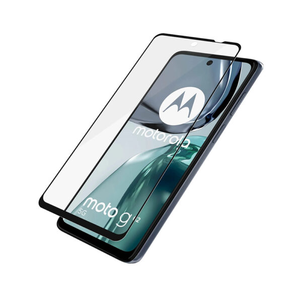 Folie COMANDO Ultra Thin Proof compatibila cu Motorola Moto G62 5G, Rezistenta ridicata la socuri, Acoperire completa a ecranului, Lipici adeziv pe intreaga suprafata, 0,3 mm, Cadru negru