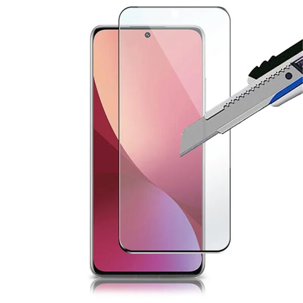 Folie COMANDO Ultra Thin Proof compatibila cu Xiaomi 12, Rezistenta ridicata la socuri, Acoperire completa a ecranului, Lipici adeziv pe intreaga suprafata, 0,3 mm, Cadru negru - 2