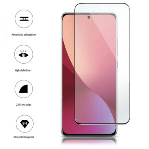 Folie COMANDO Ultra Thin Proof compatibila cu Xiaomi 12, Rezistenta ridicata la socuri, Acoperire completa a ecranului, Lipici adeziv pe intreaga suprafata, 0,3 mm, Cadru negru - 3