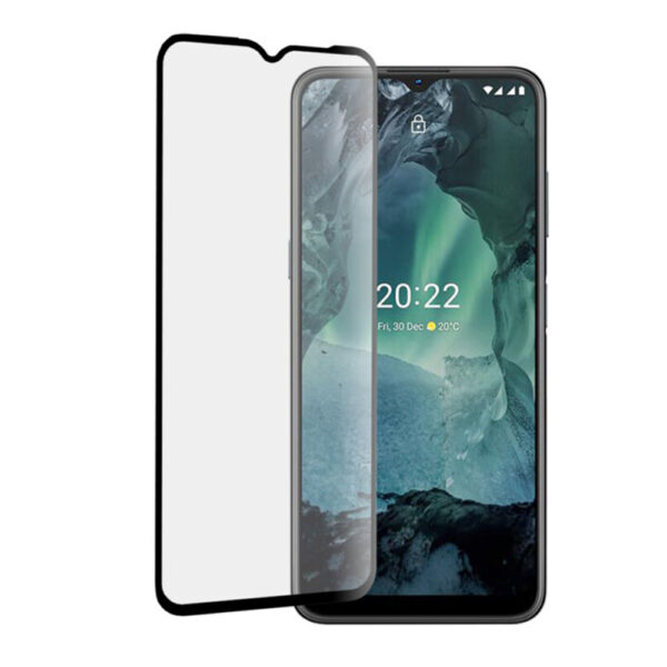 Folie COMANDO Ultra Thin Proof compatibila cu Nokia G21, Rezistenta ridicata la socuri, Acoperire completa a ecranului, Lipici adeziv pe intreaga suprafata, 0,3 mm, Cadru negru