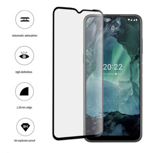 Folie COMANDO Ultra Thin Proof compatibila cu Nokia G21, Rezistenta ridicata la socuri, Acoperire completa a ecranului, Lipici adeziv pe intreaga suprafata, 0,3 mm, Cadru negru - 3