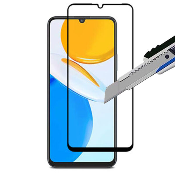 Folie COMANDO Ultra Thin Proof compatibila cu Honor X7, Rezistenta ridicata la socuri, Acoperire completa a ecranului, Lipici adeziv pe intreaga suprafata, 0,3 mm, Cadru negru - 2