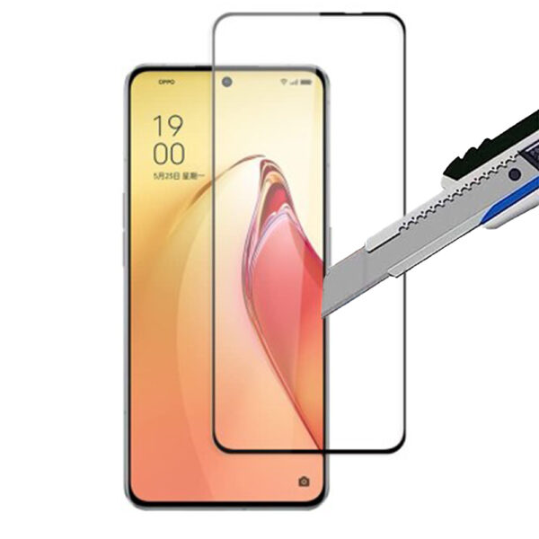 Folie COMANDO Ultra Thin Proof compatibila cu OPPO Reno8 Pro, Rezistenta ridicata la socuri, Acoperire completa a ecranului, Lipici adeziv pe intreaga suprafata, 0,3 mm, Cadru negru - 2