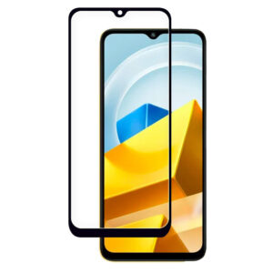 Folie COMANDO Ultra Thin Proof compatibila cu Xiaomi Poco M5, Rezistenta ridicata la socuri, Acoperire completa a ecranului, Lipici adeziv pe intreaga suprafata, 0,3 mm, Cadru negru