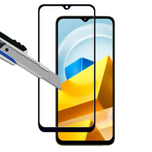 Folie COMANDO Ultra Thin Proof compatibila cu Xiaomi Poco M5, Rezistenta ridicata la socuri, Acoperire completa a ecranului, Lipici adeziv pe intreaga suprafata, 0,3 mm, Cadru negru - 2