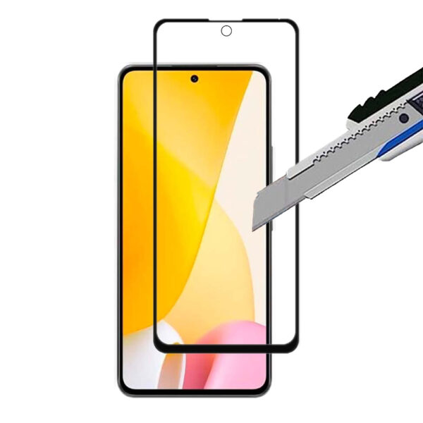 Folie COMANDO Ultra Thin Proof compatibila cu Xiaomi 12 Lite, Rezistenta ridicata la socuri, Acoperire completa a ecranului, Lipici adeziv pe intreaga suprafata, 0,3 mm, Cadru negru - 2