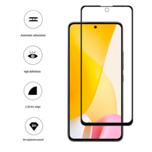 Folie COMANDO Ultra Thin Proof compatibila cu Xiaomi 12 Lite, Rezistenta ridicata la socuri, Acoperire completa a ecranului, Lipici adeziv pe intreaga suprafata, 0,3 mm, Cadru negru - 3