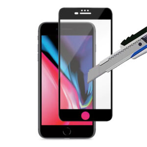 Folie COMANDO Ultra Thin Proof compatibila cu Apple iPhone SE 2, Rezistenta ridicata la socuri, Acoperire completa a ecranului, Lipici adeziv pe intreaga suprafata, 0,3 mm, Cadru negru - 2