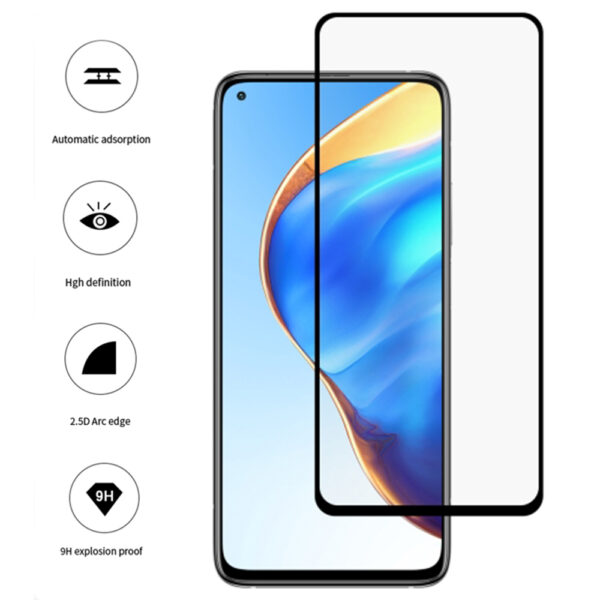 Folie COMANDO Ultra Thin Proof compatibila cu Xiaomi Mi 10T Pro, Rezistenta ridicata la socuri, Acoperire completa a ecranului, Lipici adeziv pe intreaga suprafata, 0,3 mm, Cadru negru - 3