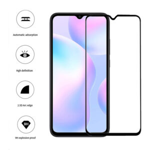 Folie COMANDO Ultra Thin Proof compatibila cu Xiaomi Redmi 9A, Rezistenta ridicata la socuri, Acoperire completa a ecranului, Lipici adeziv pe intreaga suprafata, 0,3 mm, Cadru negru - 3