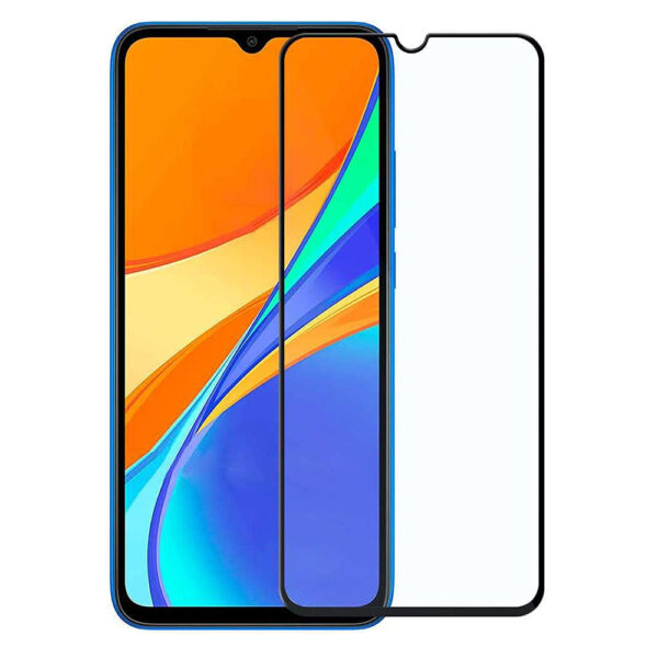 Folie COMANDO Ultra Thin Proof compatibila cu Xiaomi Redmi 9C, Rezistenta ridicata la socuri, Acoperire completa a ecranului, Lipici adeziv pe intreaga suprafata, 0,3 mm, Cadru negru