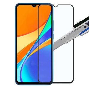 Folie COMANDO Ultra Thin Proof compatibila cu Xiaomi Redmi 9C, Rezistenta ridicata la socuri, Acoperire completa a ecranului, Lipici adeziv pe intreaga suprafata, 0,3 mm, Cadru negru - 2