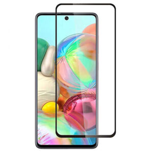 Folie COMANDO Ultra Thin Proof compatibila cu Samsung Galaxy A71, Rezistenta ridicata la socuri, Acoperire completa a ecranului, Lipici adeziv pe intreaga suprafata, 0,3 mm, Cadru negru