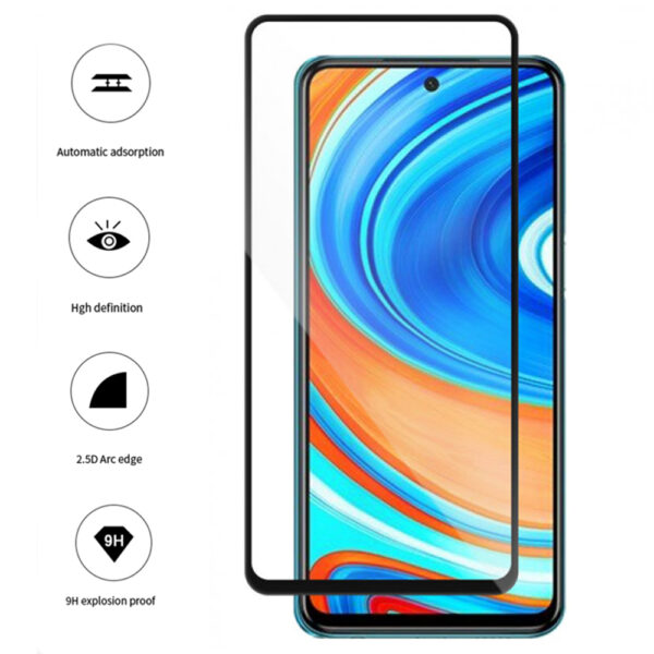 Folie COMANDO Ultra Thin Proof compatibila cu Xiaomi Redmi Note 9 Pro, Rezistenta ridicata la socuri, Acoperire completa a ecranului, Lipici adeziv pe intreaga suprafata, 0,3 mm, Cadru negru - 3