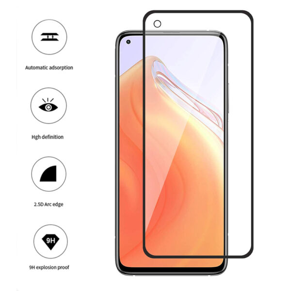 Folie COMANDO Ultra Thin Proof compatibila cu Xiaomi Mi 10T, Rezistenta ridicata la socuri, Acoperire completa a ecranului, Lipici adeziv pe intreaga suprafata, 0,3 mm, Cadru negru - 3