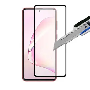 Folie COMANDO Ultra Thin Proof compatibila cu Samsung Galaxy Note 10 Lite, Rezistenta ridicata la socuri, Acoperire completa a ecranului, Lipici adeziv pe intreaga suprafata, 0,3 mm, Cadru negru - 2