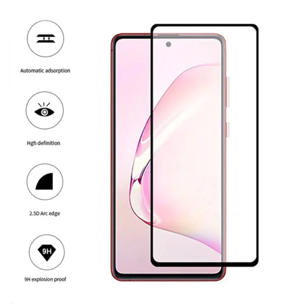 Folie COMANDO Ultra Thin Proof compatibila cu Samsung Galaxy Note 10 Lite, Rezistenta ridicata la socuri, Acoperire completa a ecranului, Lipici adeziv pe intreaga suprafata, 0,3 mm, Cadru negru - 3