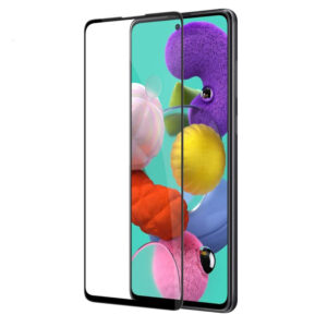 Folie COMANDO Ultra Thin Proof compatibila cu Samsung Galaxy A51, Rezistenta ridicata la socuri, Acoperire completa a ecranului, Lipici adeziv pe intreaga suprafata, 0,3 mm, Cadru negru