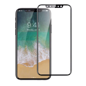 Folie COMANDO Ultra Thin Proof compatibila cu Apple iPhone X|iPhone XS, Rezistenta ridicata la socuri, Acoperire completa a ecranului, Lipici adeziv pe intreaga suprafata, 0,3 mm, Cadru negru