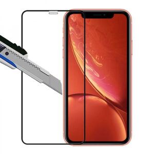 Folie COMANDO Ultra Thin Proof compatibila cu Apple iPhone XR, Rezistenta ridicata la socuri, Acoperire completa a ecranului, Lipici adeziv pe intreaga suprafata, 0,3 mm, Cadru negru - 2