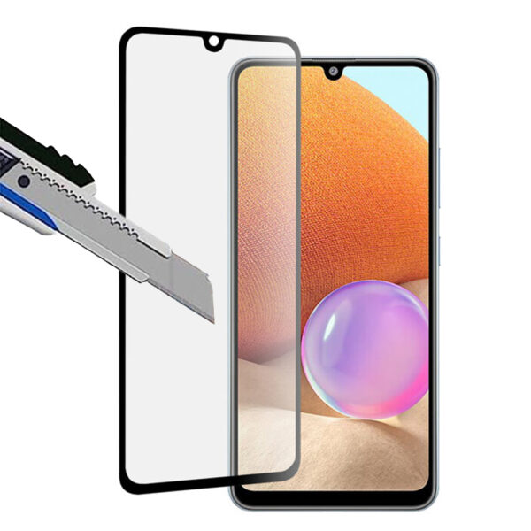 Folie COMANDO Ultra Thin Proof compatibila cu Samsung Galaxy A32, Rezistenta ridicata la socuri, Acoperire completa a ecranului, Lipici adeziv pe intreaga suprafata, 0,3 mm, Cadru negru - 2