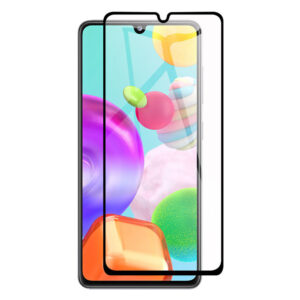 Folie COMANDO Ultra Thin Proof compatibila cu Samsung Galaxy A41, Rezistenta ridicata la socuri, Acoperire completa a ecranului, Lipici adeziv pe intreaga suprafata, 0,3 mm, Cadru negru