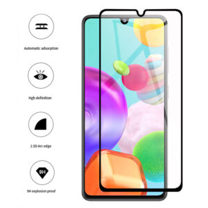 Folie COMANDO Ultra Thin Proof compatibila cu Samsung Galaxy A41, Rezistenta ridicata la socuri, Acoperire completa a ecranului, Lipici adeziv pe intreaga suprafata, 0,3 mm, Cadru negru - 3