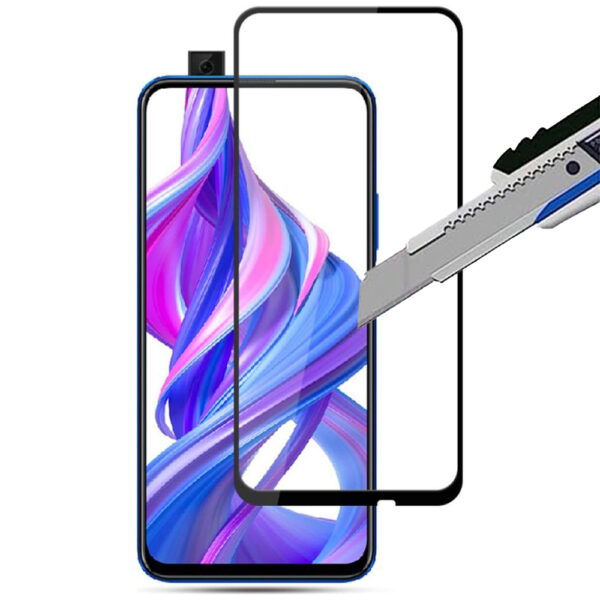 Folie COMANDO Ultra Thin Proof compatibila cu Huawei P Smart Z, Rezistenta ridicata la socuri, Acoperire completa a ecranului, Lipici adeziv pe intreaga suprafata, 0,3 mm, Cadru negru - 2