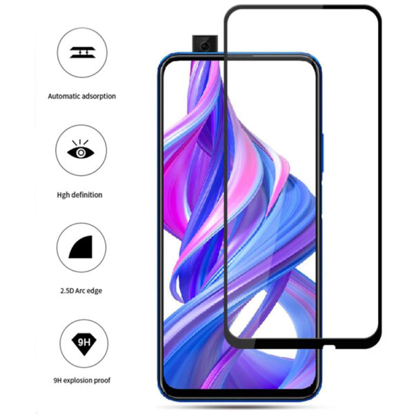 Folie COMANDO Ultra Thin Proof compatibila cu Huawei P Smart Z, Rezistenta ridicata la socuri, Acoperire completa a ecranului, Lipici adeziv pe intreaga suprafata, 0,3 mm, Cadru negru - 3