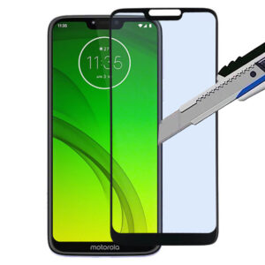 Folie COMANDO Ultra Thin Proof compatibila cu Motorola Moto G7 Power, Rezistenta ridicata la socuri, Acoperire completa a ecranului, Lipici adeziv pe intreaga suprafata, 0,3 mm, Cadru negru - 2