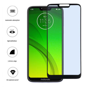 Folie COMANDO Ultra Thin Proof compatibila cu Motorola Moto G7 Power, Rezistenta ridicata la socuri, Acoperire completa a ecranului, Lipici adeziv pe intreaga suprafata, 0,3 mm, Cadru negru - 3