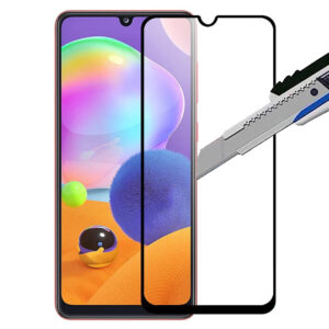 Folie COMANDO Ultra Thin Proof compatibila cu Samsung Galaxy A31, Rezistenta ridicata la socuri, Acoperire completa a ecranului, Lipici adeziv pe intreaga suprafata, 0,3 mm, Cadru negru - 2