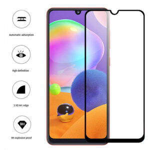 Folie COMANDO Ultra Thin Proof compatibila cu Samsung Galaxy A31, Rezistenta ridicata la socuri, Acoperire completa a ecranului, Lipici adeziv pe intreaga suprafata, 0,3 mm, Cadru negru - 3