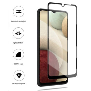 Folie COMANDO Ultra Thin Proof compatibila cu Samsung Galaxy A12, Rezistenta ridicata la socuri, Acoperire completa a ecranului, Lipici adeziv pe intreaga suprafata, 0,3 mm, Cadru negru - 3