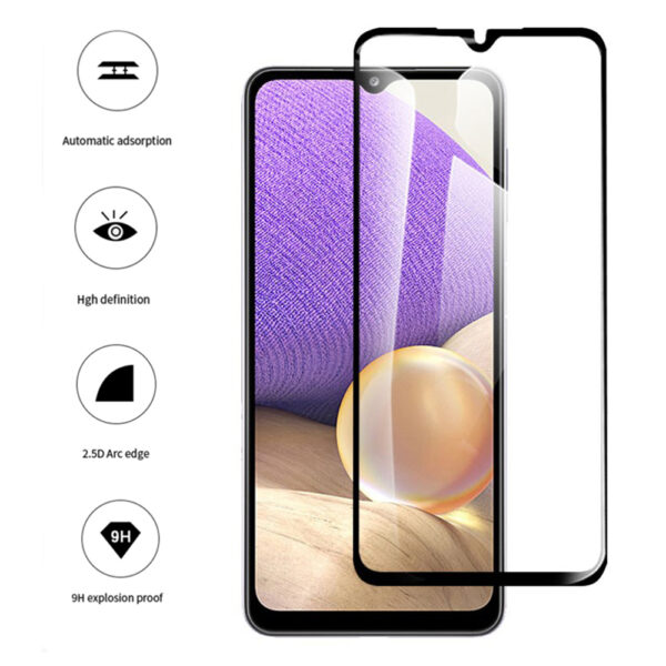 Folie COMANDO Ultra Thin Proof compatibila cu Samsung Galaxy A32 5G, Rezistenta ridicata la socuri, Acoperire completa a ecranului, Lipici adeziv pe intreaga suprafata, 0,3 mm, Cadru negru - 3