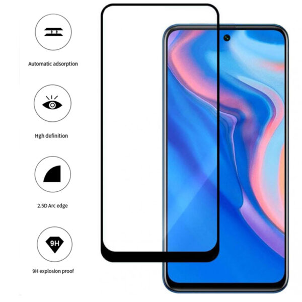 Folie COMANDO Ultra Thin Proof compatibila cu Huawei P Smart (2021), Rezistenta ridicata la socuri, Acoperire completa a ecranului, Lipici adeziv pe intreaga suprafata, 0,3 mm, Cadru negru - 3