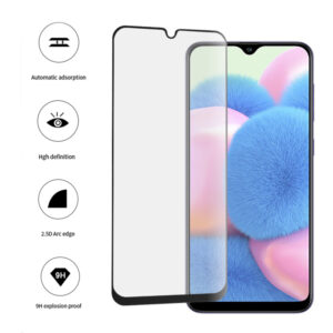 Folie COMANDO Ultra Thin Proof compatibila cu Samsung Galaxy A30s, Rezistenta ridicata la socuri, Acoperire completa a ecranului, Lipici adeziv pe intreaga suprafata, 0,3 mm, Cadru negru - 3