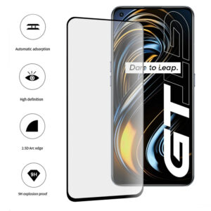 Folie COMANDO Ultra Thin Proof compatibila cu Realme GT 5G, Rezistenta ridicata la socuri, Acoperire completa a ecranului, Lipici adeziv pe intreaga suprafata, 0,3 mm, Cadru negru - 3