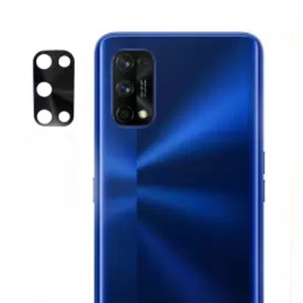 Folie protectie camera compatibila cu Realme 7 Pro, Sticla Full Glue, Instant Fit, Hidrofoba, Oleofoba, Acoperire completa, Negru